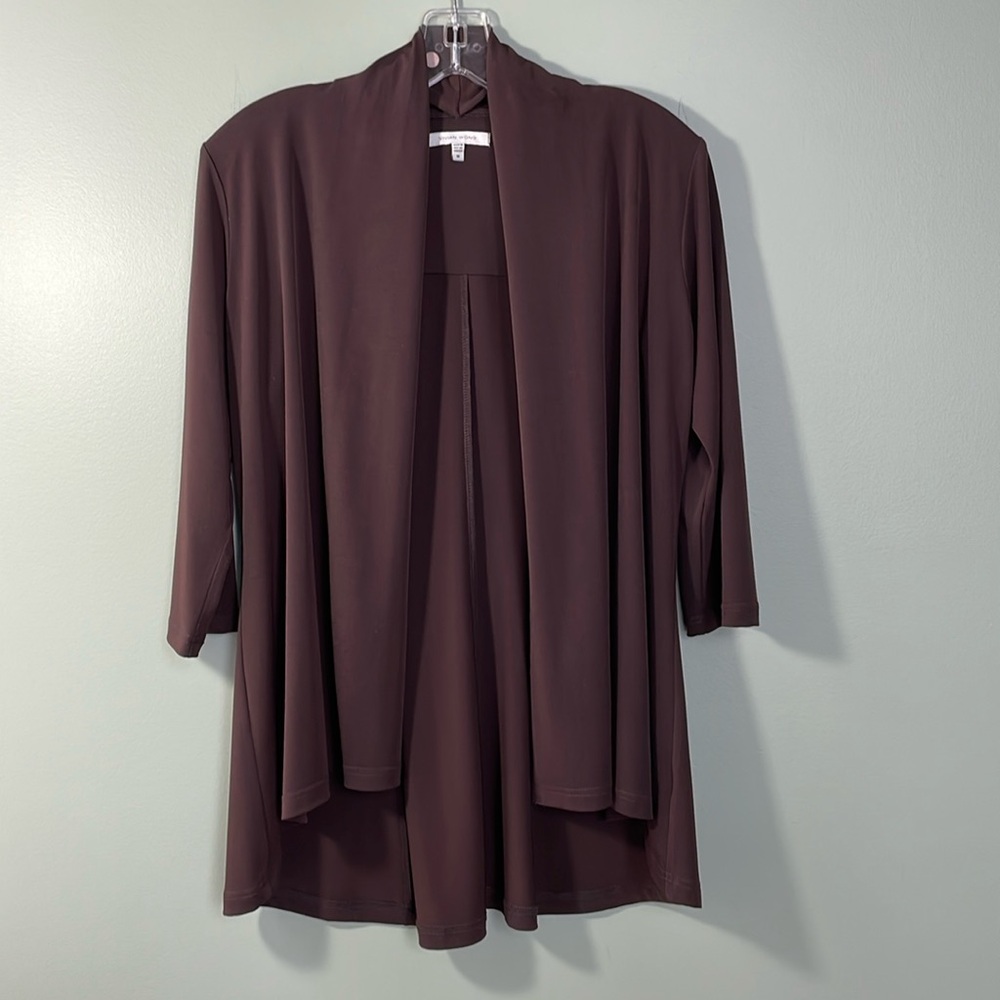 Canadian made! Vivian Wong high/low waterfall open jacket size medium